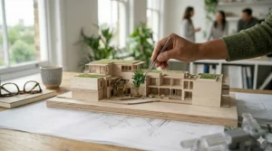 Macro illustration of a mint leaf with morning dew representing the cooling freshness of the scent.