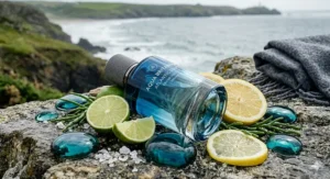 A refreshing citrus and sea-salt blend, capturing the signature scent profile of men's aquatic fragrances.