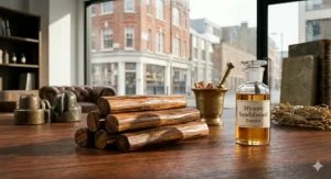 High-quality sandalwood sticks used to create the base of many popular oriental men's perfumes.