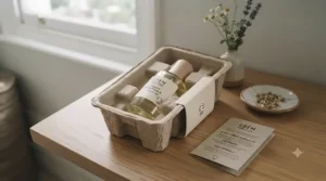 Sustainable, plastic-free packaging for a cruelty-free women’s perfume brand.