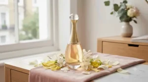 Cozy gourmand perfume bottle with vanilla and praline notes for her