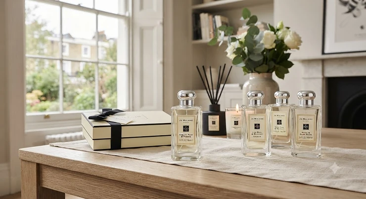 A selection of iconic Jo Malone London perfumes, showcasing the brand's best-selling scents. jo malone perfume best seller