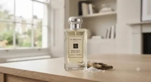 Bottle of Jo Malone Wood Sage & Sea Salt cologne, a popular best-selling fragrance.