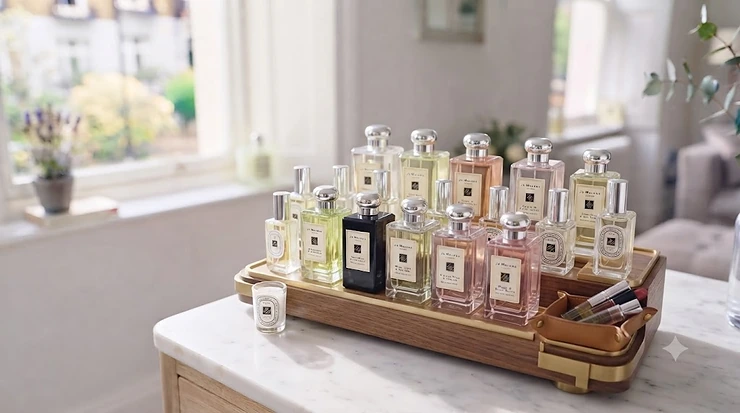 Comparison of Eau de Toilette and Eau de Parfum bottles suitable for everyday use. fresh citrus perfume for daytime