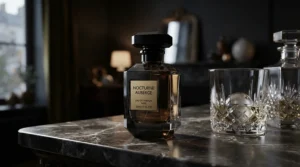 Demonstrating how a mid-intensity cocktail party fragrance remains sophisticated throughout a lively indoor social event.